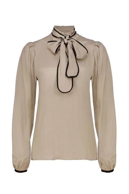 Blouse met strikkraag