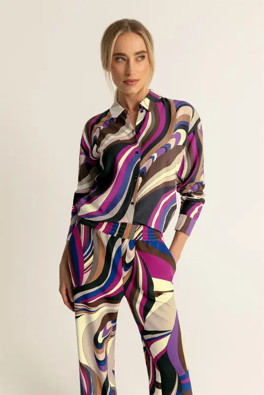 Blouse multicolour print