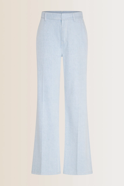 Denim flared broek