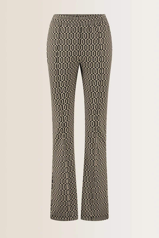 Flared broek jacquard