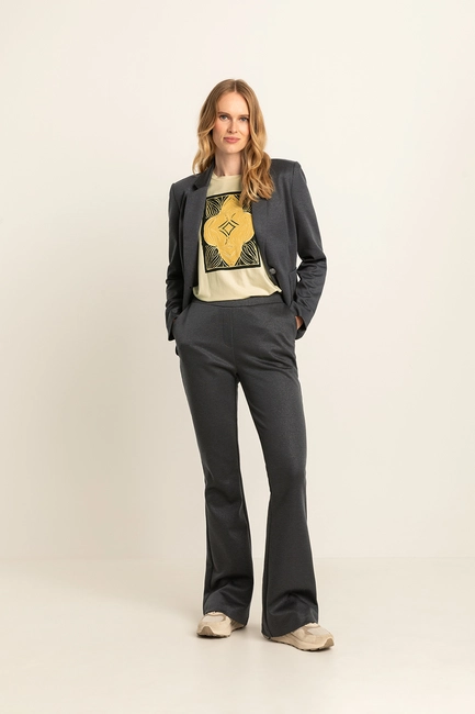 Flared broek met lurex