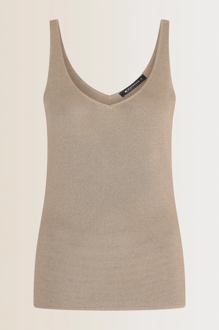 Gebreid singlet met metallic draad