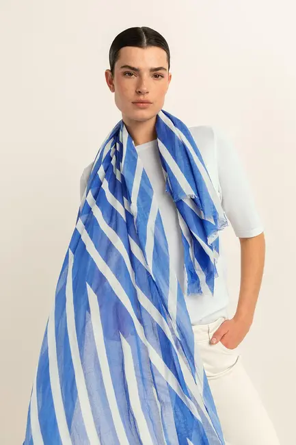 Gestreepte shawl