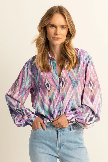 Ikat print blouse