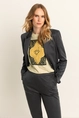 Jersey blazer met lurex