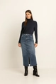 Lange denim rok