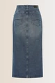 Lange denim rok