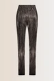 Metallic plissé broek