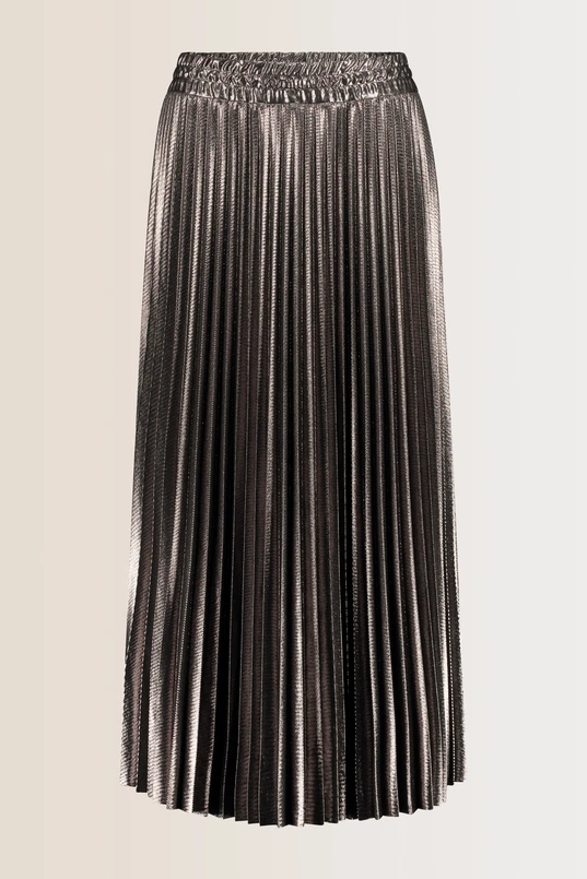 Metallic plissé rok