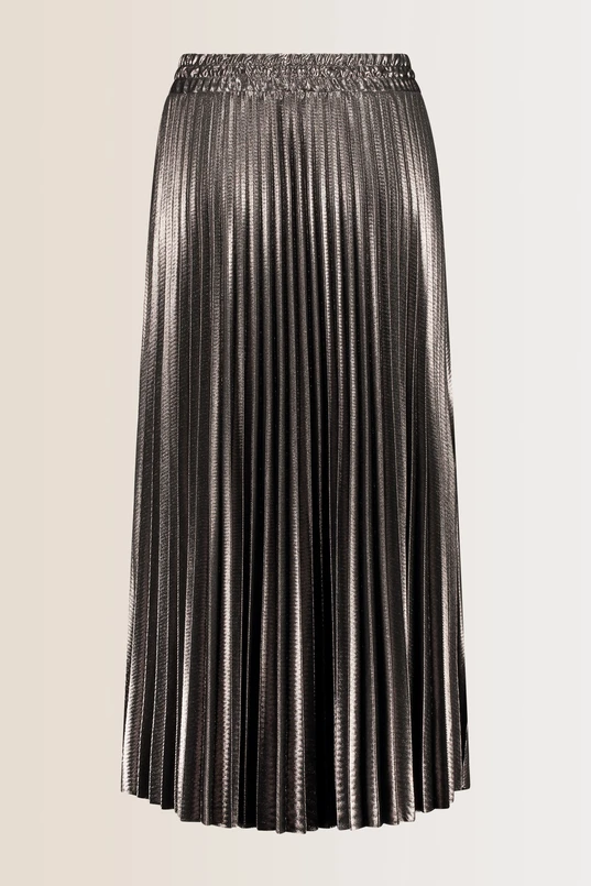 Metallic plissé rok