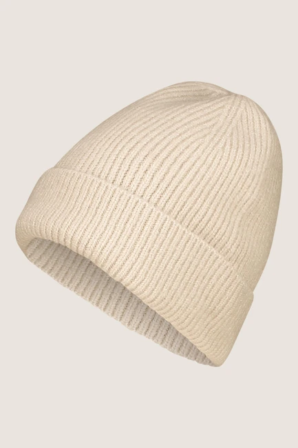 Ribgebreide beanie muts