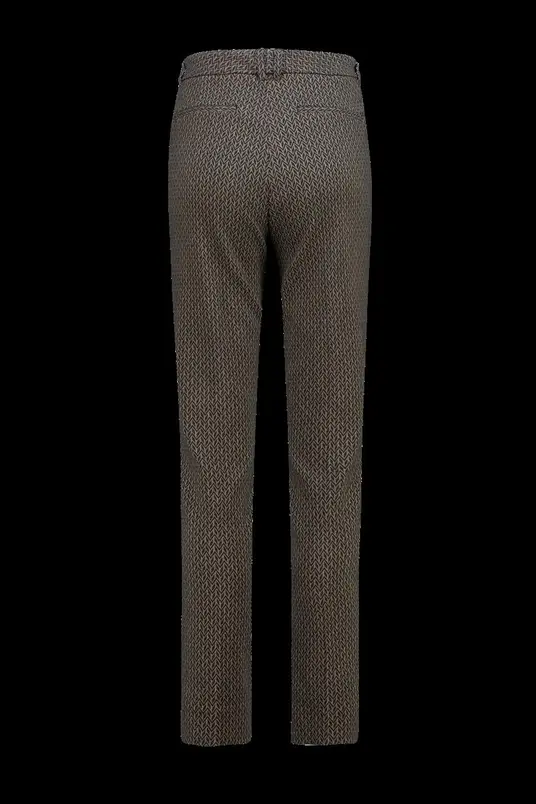 Stretch jacquard broek