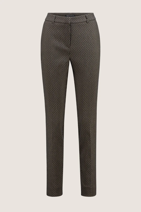 Stretch jacquard broek