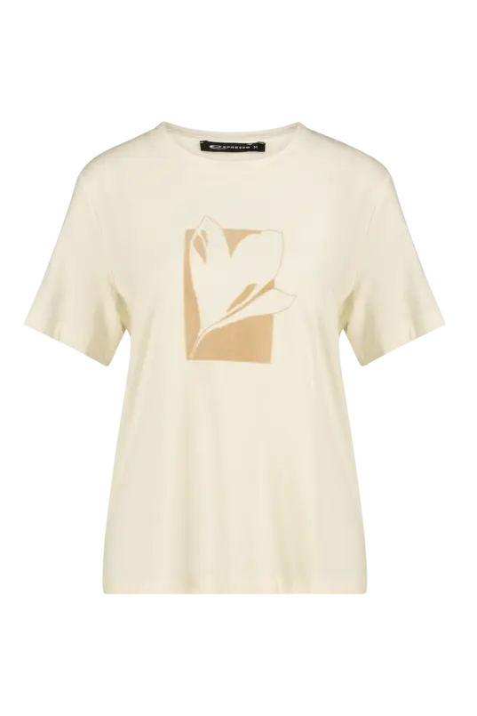 T-shirt met flockprint