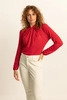 Turtleneck top met twist